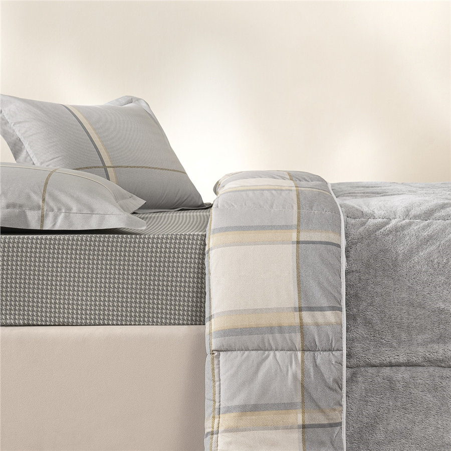 YATAŞ PUFFY LEONI THREEFY SET GRİ