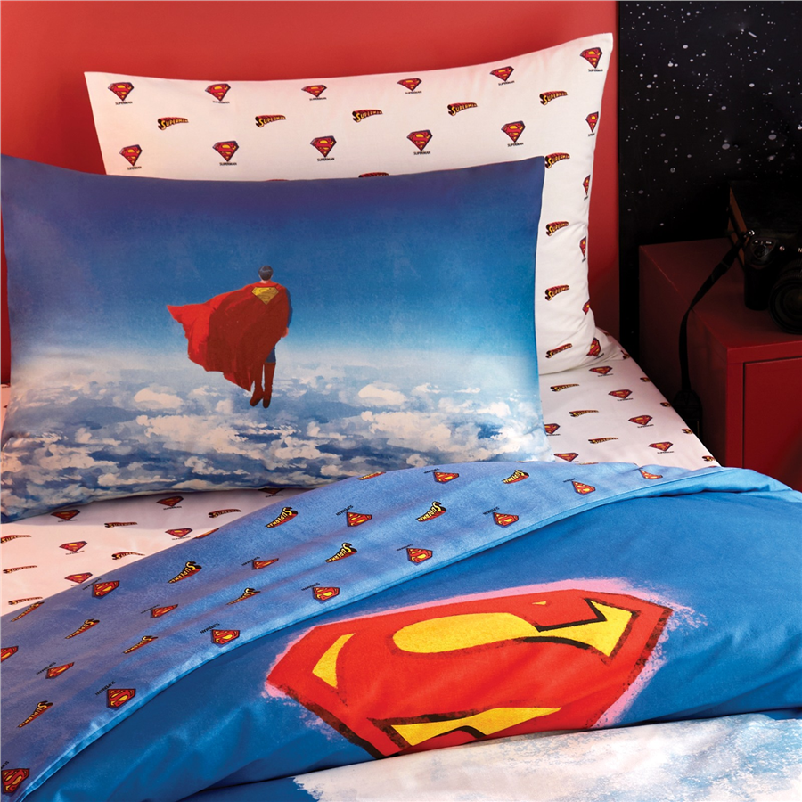 YATAŞ PUFFY SUPERMAN CLOAK RANFORCE NEVRESİM TAKIMI - MAVİ