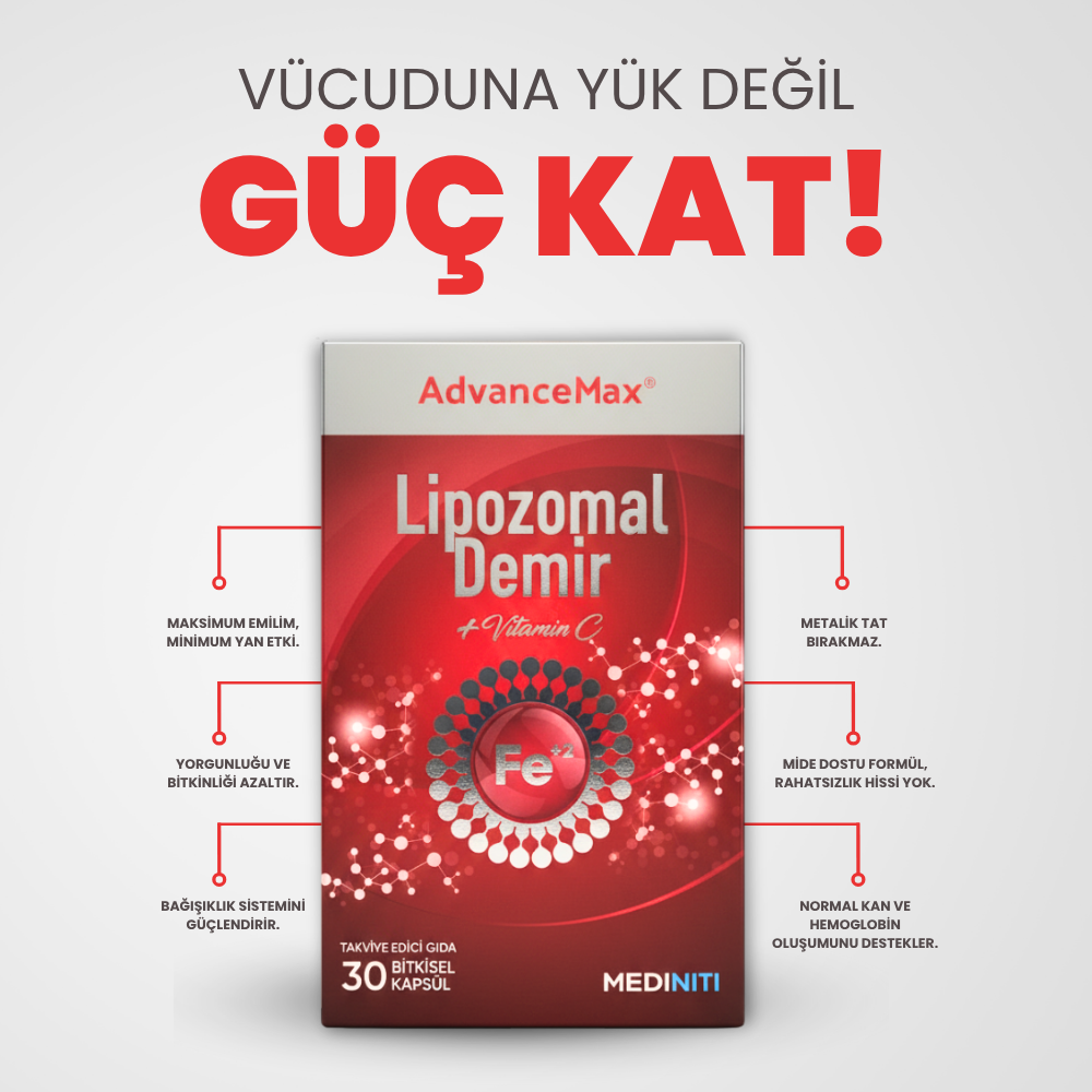 AdvanceMax Lipozomal Demir 30 Kapsül Fiyatları - Modern Eczane