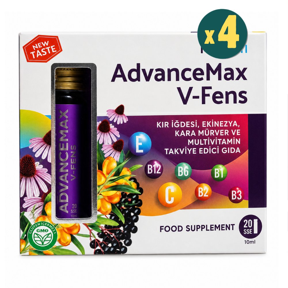 Advancemax V-fens Multivitamin 10 ml x 20 Shot 4 Adet Fiyatları - Modern Eczane
