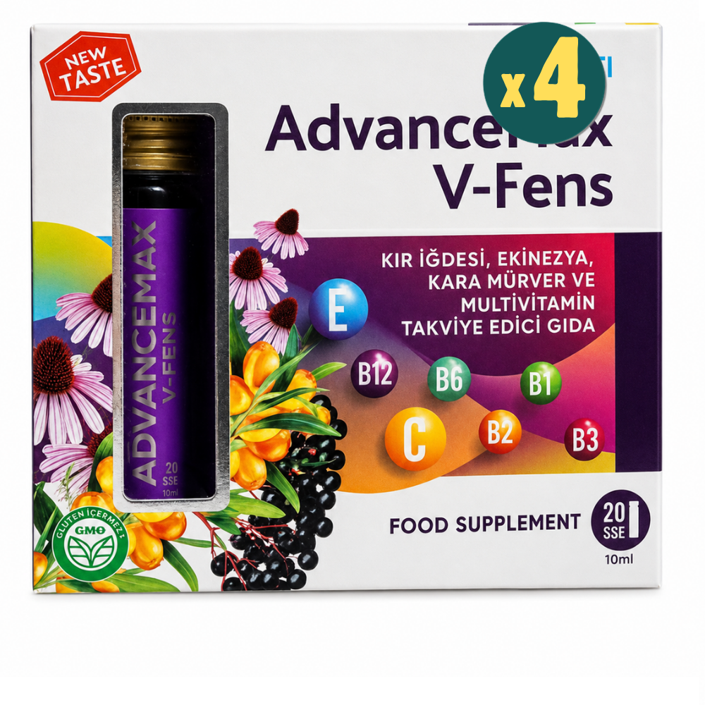 Advancemax V-fens Multivitamin 10 ml x 20 Shot 4 Adet Fiyatları - Modern Eczane