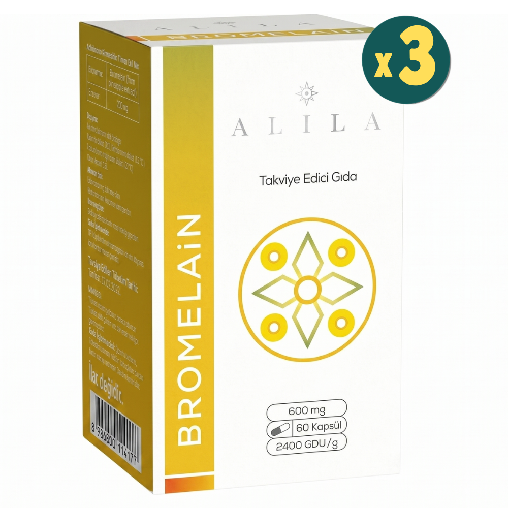 Alila Bromelain 60 Kapsül 3 Adet Fiyatları - Modern Eczane