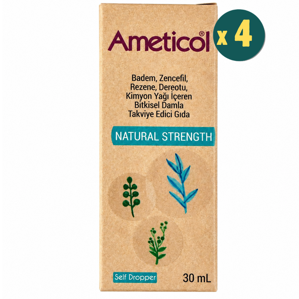 Ameticol Natural Strength Bitkisel İçerikli Damla 30 ml 4 Adet Fiyatları - Modern Eczane