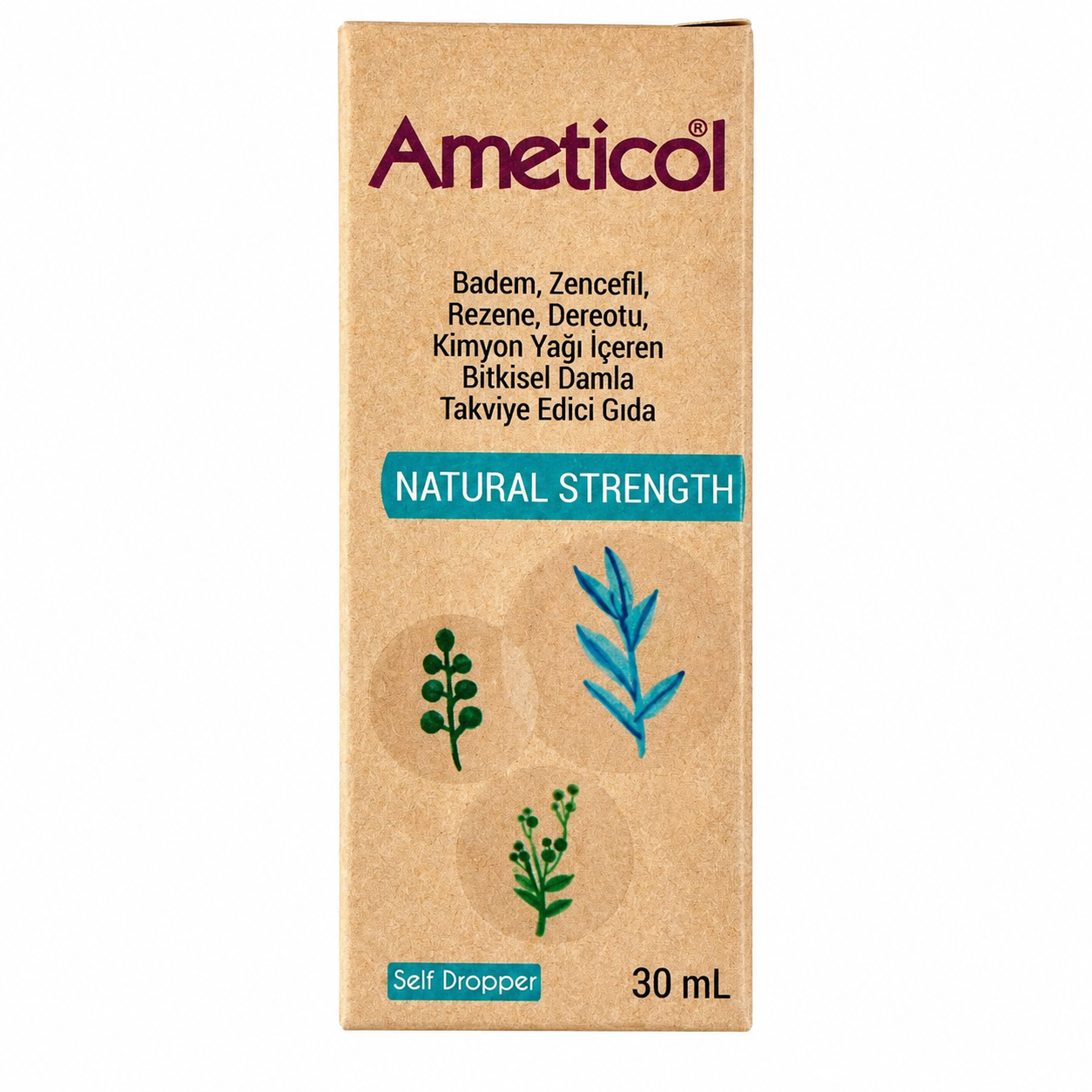 Ameticol Natural Strength Bitkisel İçerikli Damla 30 ml Fiyatları - Modern Eczane