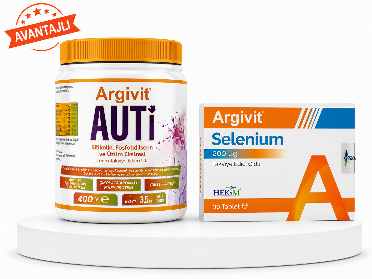 Argivit Auti 400 gr & Argivit Selenium 30 Tablet Fiyatları - Modern Eczane