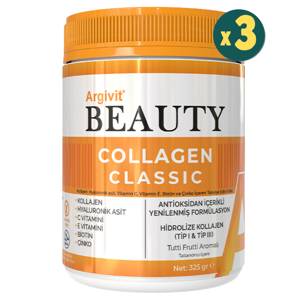 Argivit Beauty Collagen 325 gr Toz ( Shaker Hediyeli ) 3 Adet Fiyatları - Modern Eczane