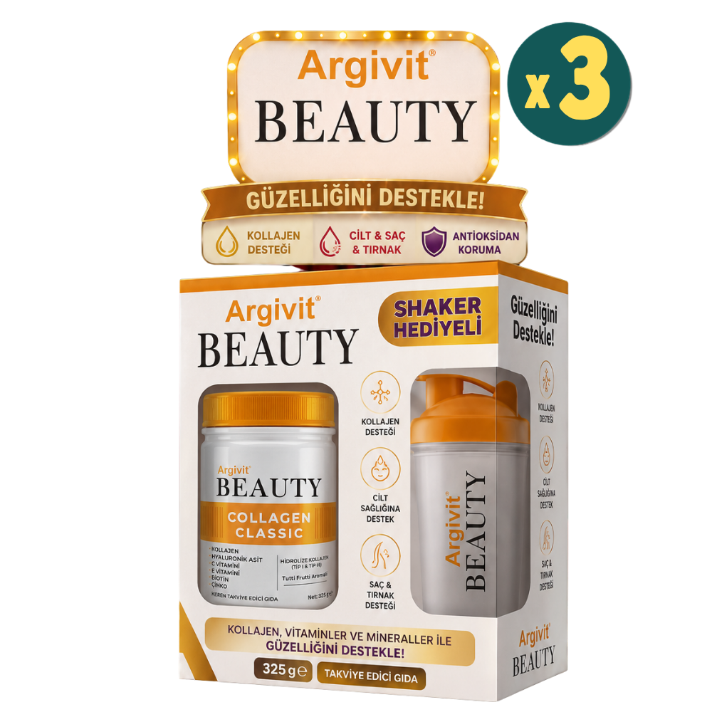 Argivit Beauty Collagen 325 gr Toz ( Shaker Hediyeli ) 3 Adet Fiyatları - Modern Eczane