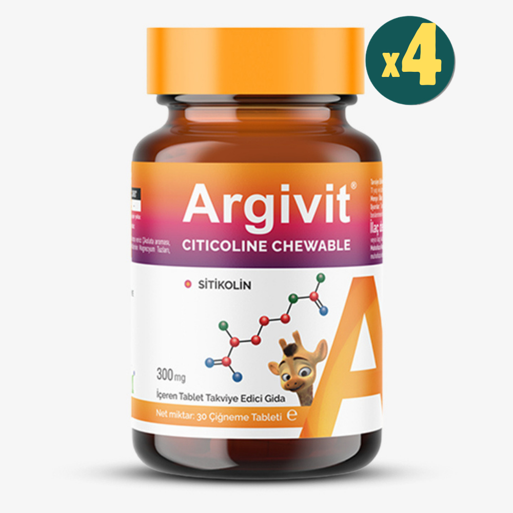 Argivit Citicoline Chewable Sitikolin Çiğnenebilir 30 Tablet 4 Adet Fiyatları - Modern Eczane