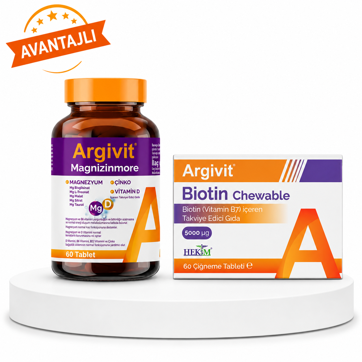 Argivit Magnizinmore 60 Tablet & Selenium 30 Tablet Fiyatları - Modern Eczane