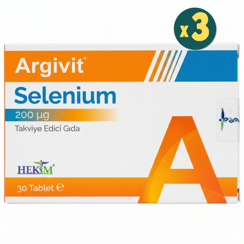 Argivit Selenium Selenyum İçeren Takviye Edici Gıda 30 Tablet 3 Adet Fiyatları - Modern Eczane