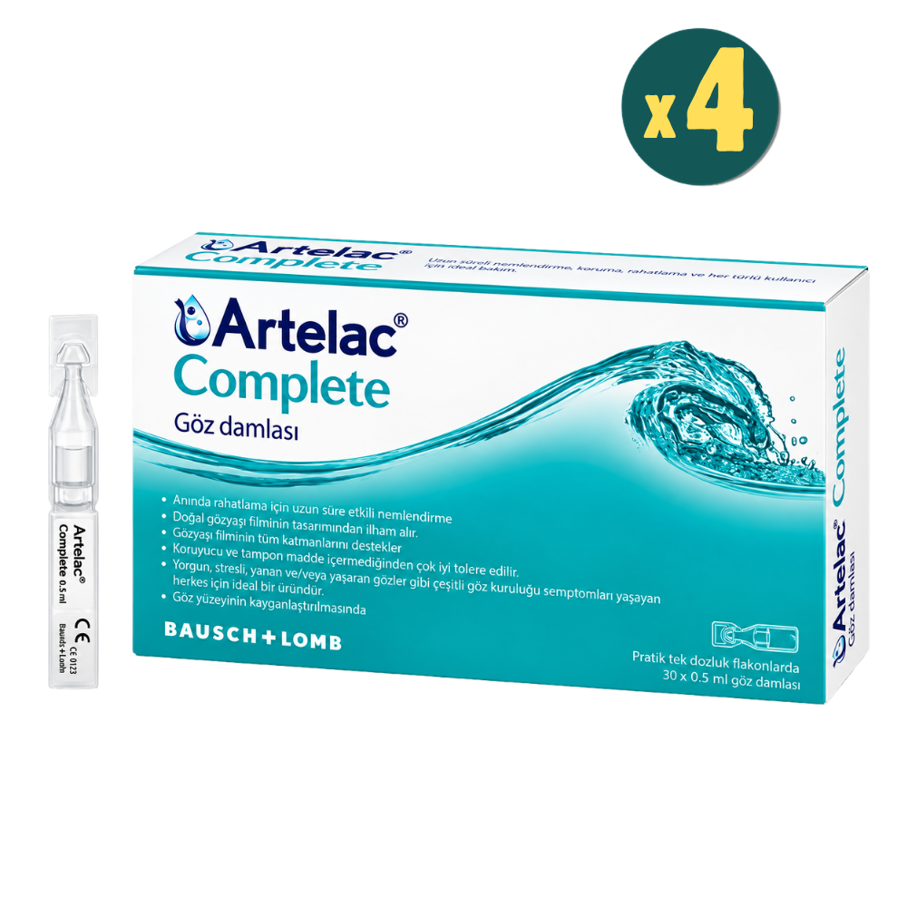 Artelac Complete Göz Damlası 30 Flakon 0,5 ml 4 Adet Fiyatları - Modern Eczane