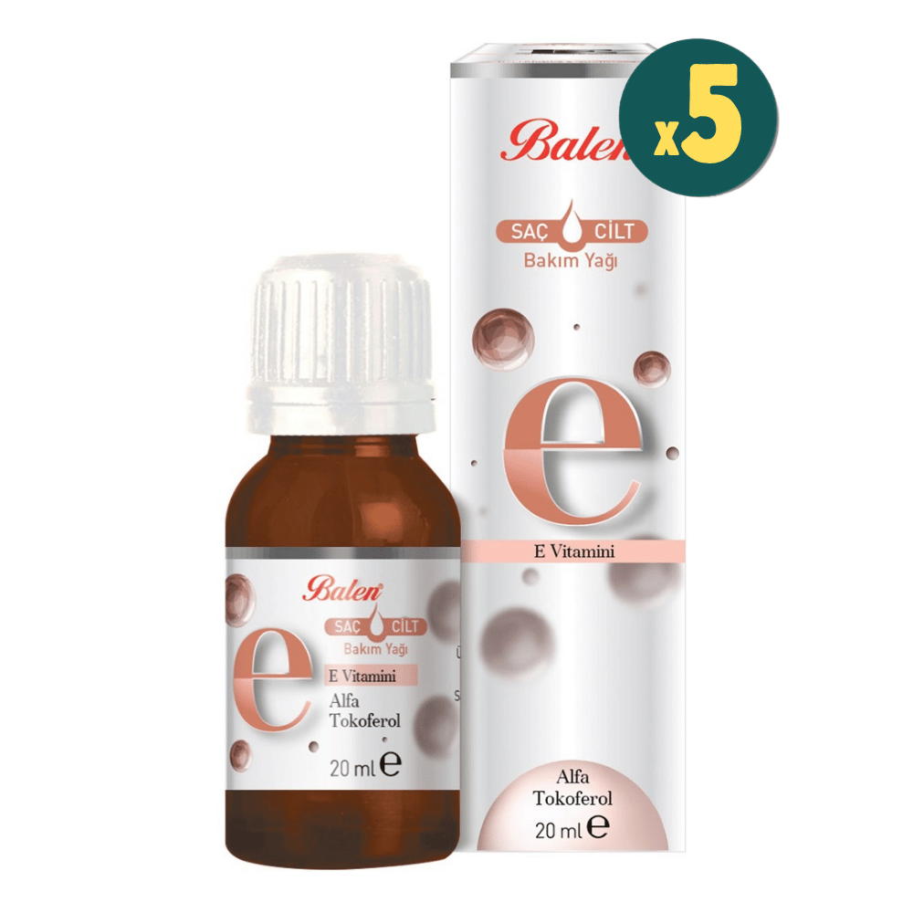 Balen 20 ML E Vitamini Saç ve Cilt Bakım Yağı 5 Adet Fiyatları - Modern Eczane