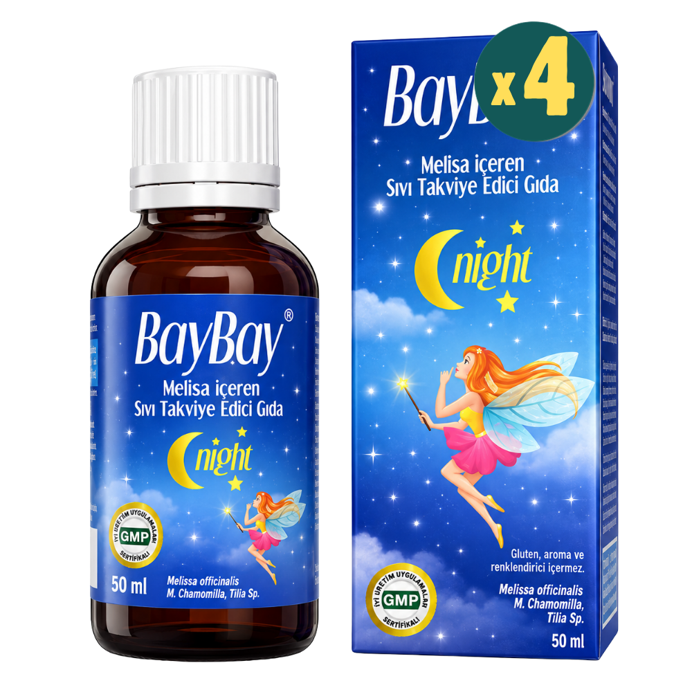 Baybay Night Melisa İçeren Bitkisel Damla 50 ml 4 Adet Fiyatları - Modern Eczane