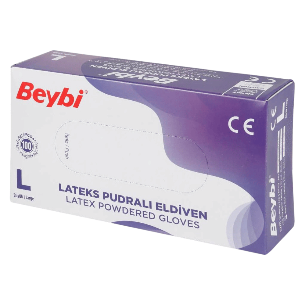 Beybi Lateks Eldiven Pudralı Large 100'lü Fiyatları - Modern Eczane