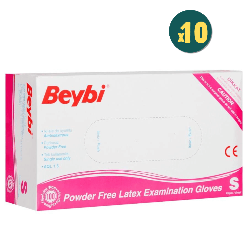 Beybi Pudrasız Lateks Muayene Eldiveni Small 100 Adet 10 Kutu Fiyatları - Modern Eczane