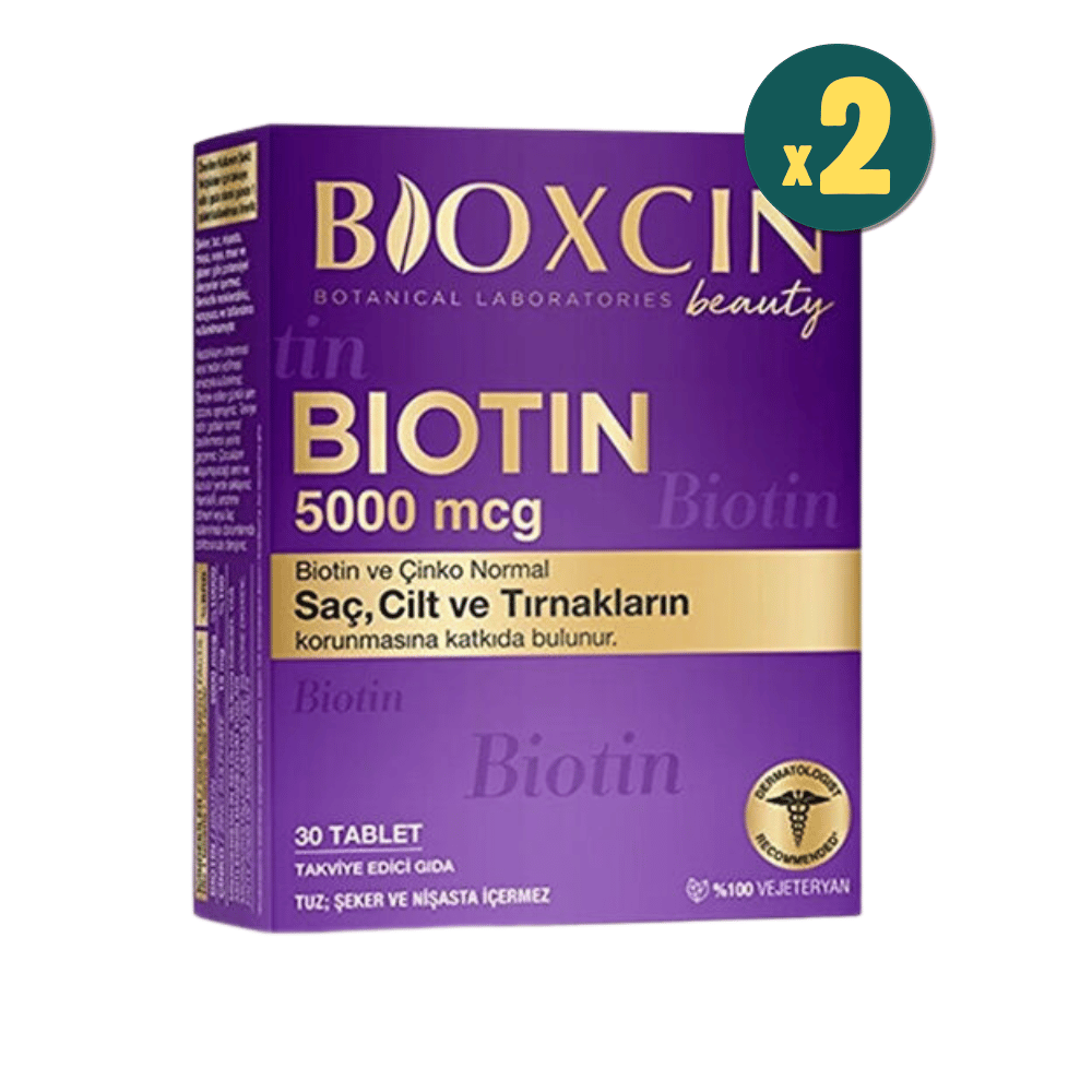 Bioxcin Biotin 5000 mcg 30 Tablet 2 Adet Fiyatları - Modern Eczane
