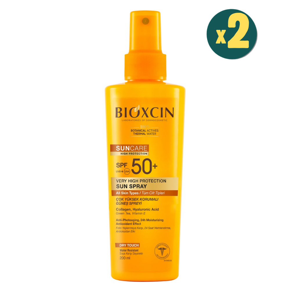 Bioxcin Sun Care Sprey SPF50 200 ml 2 Adet Fiyatları - Modern Eczane