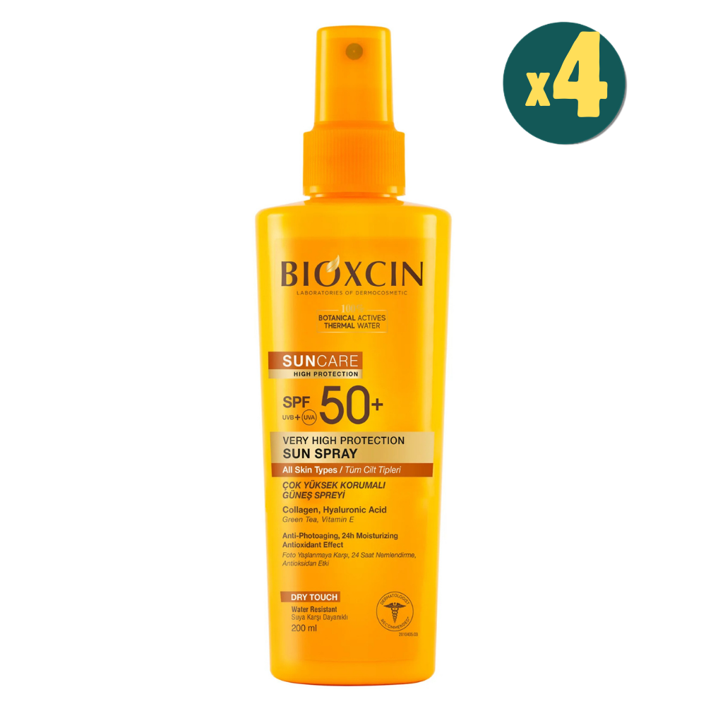 Bioxcin Sun Care Sprey SPF50 200 ml 4 Adet Fiyatları - Modern Eczane