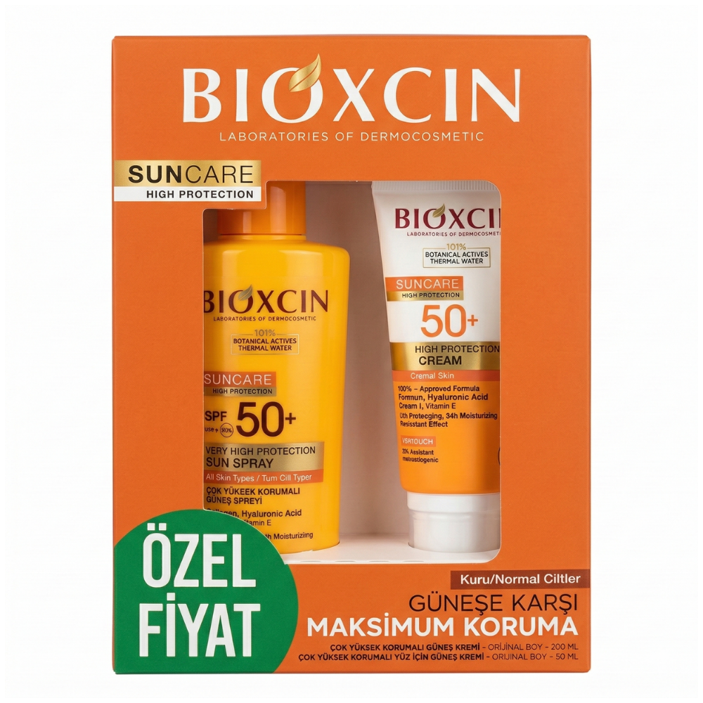 Bioxcin Suncare Kuru ve Normal Ciltler İçin Sprey 200 ml + Krem 50 ml Fiyatları - Modern Eczane