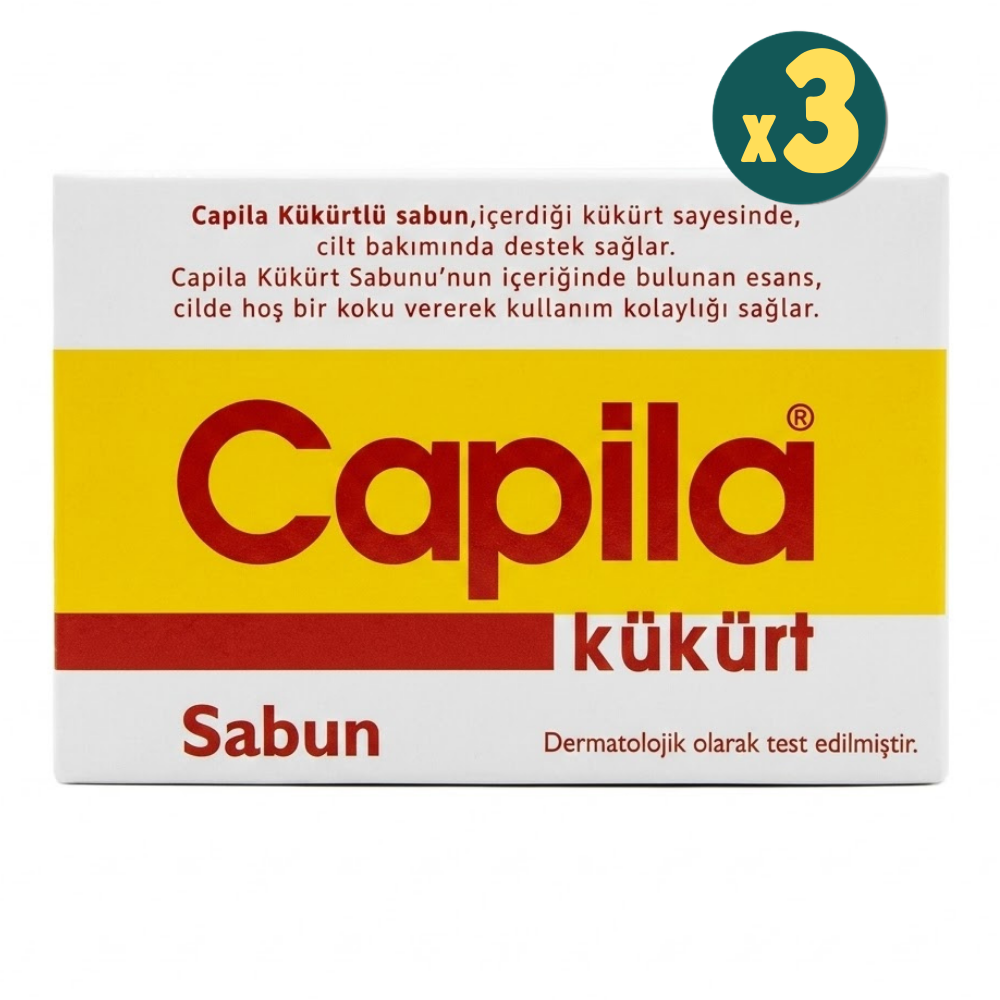 Capila Kükürtlü Sabun 90 gr 3 Adet Fiyatları - Modern Eczane