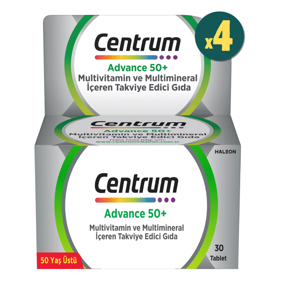 Centrum Advance 50 Yaş Üstü 30 Tablet 4 Adet Fiyatları - Modern Eczane 
