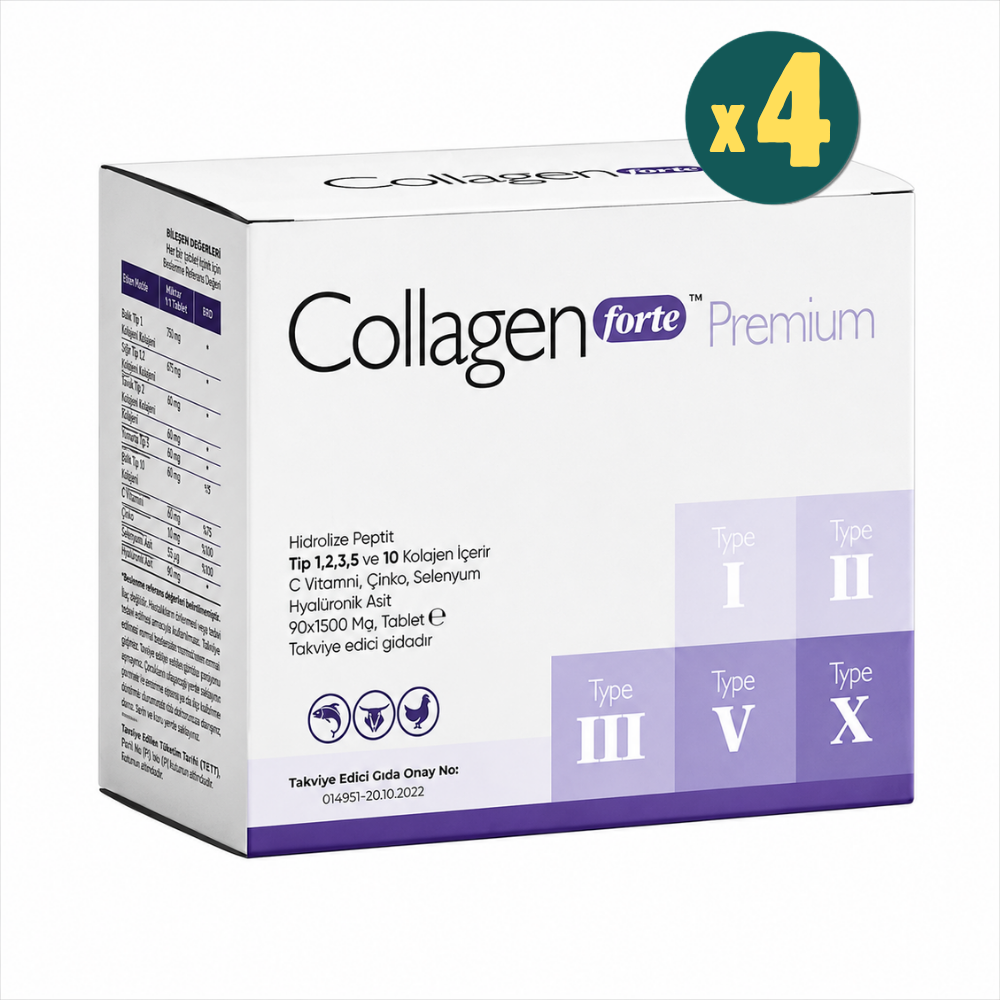 Collagen Forte Premium 1500 mg 90 Tablet 4 Adet Fiyatları- Modern Eczane