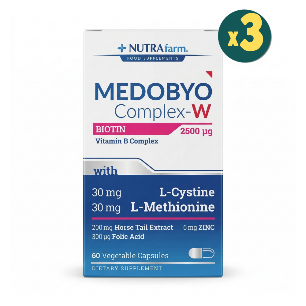 Dermoskin Medobyocomplex-W Kadın Biotin 60 Kapsül 3 Adet Fiyatları -Modern Eczane