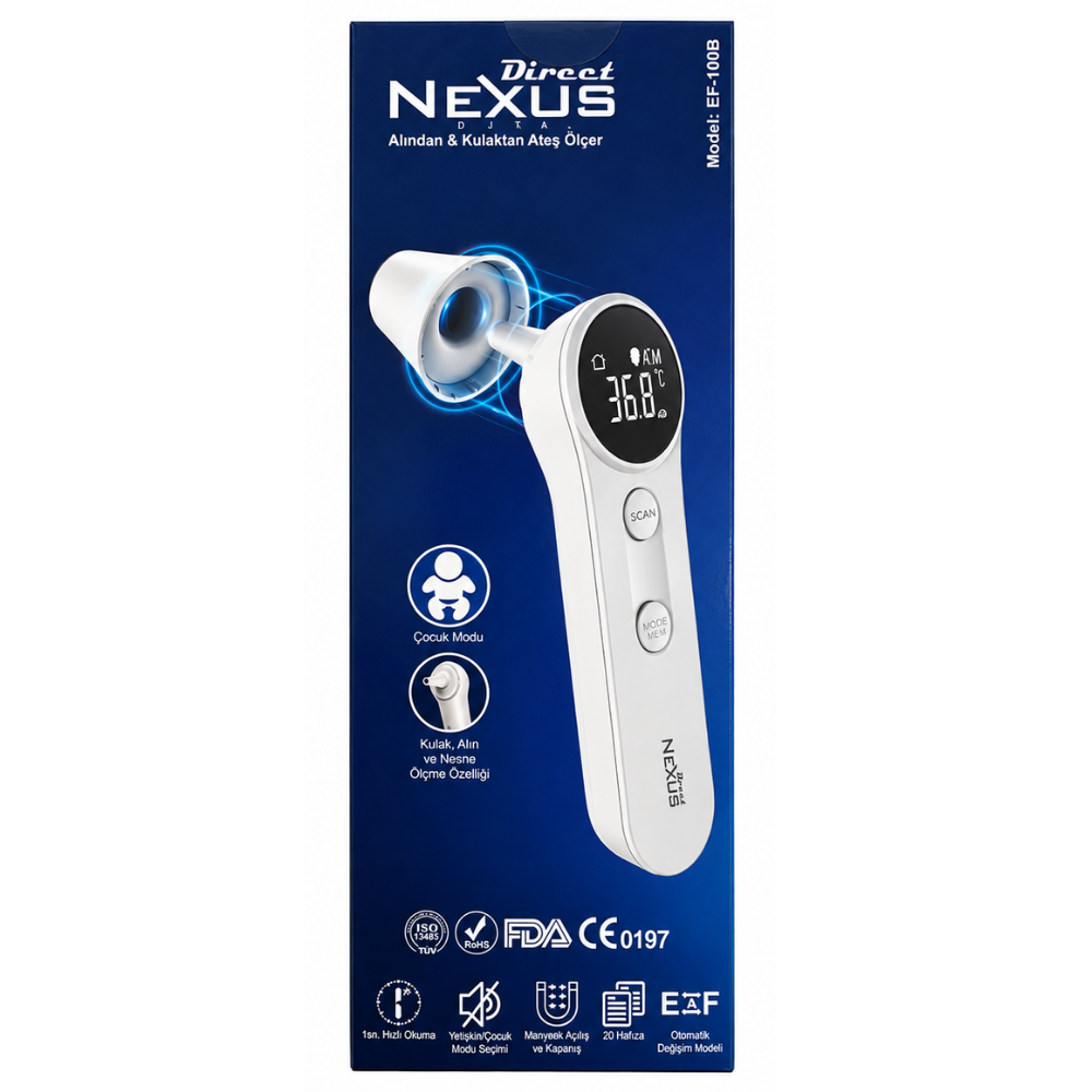 Nexus Dual Kulaktan ve Alından Ateş Ölçer Fiyatları - Modern Eczane