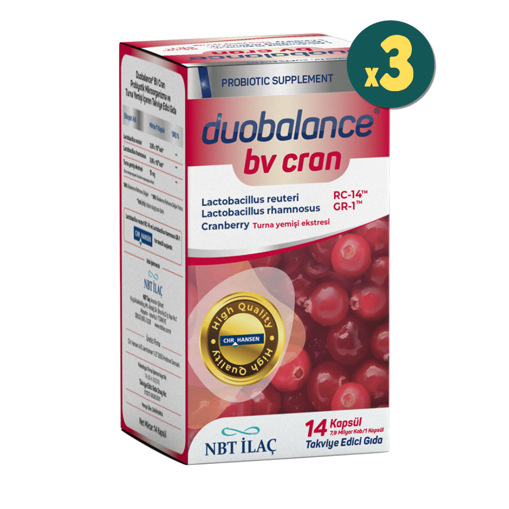 Duobalance BV Cran 14 Kapsül 3 Adet Fiyatları - Modern Eczane