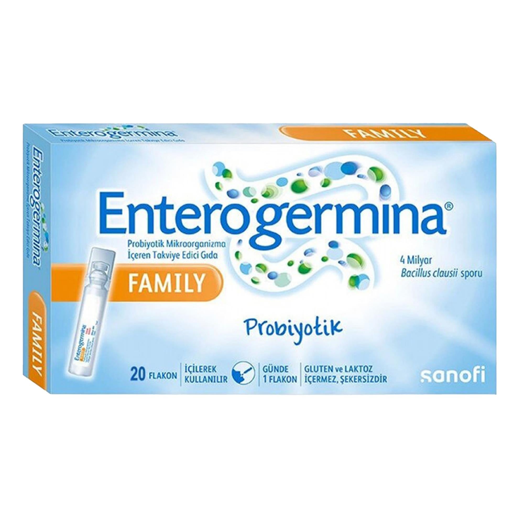 Enterogermina Family Probiyotik İçeren Takviye Edici Gıda 20 Flakon Fiyatları