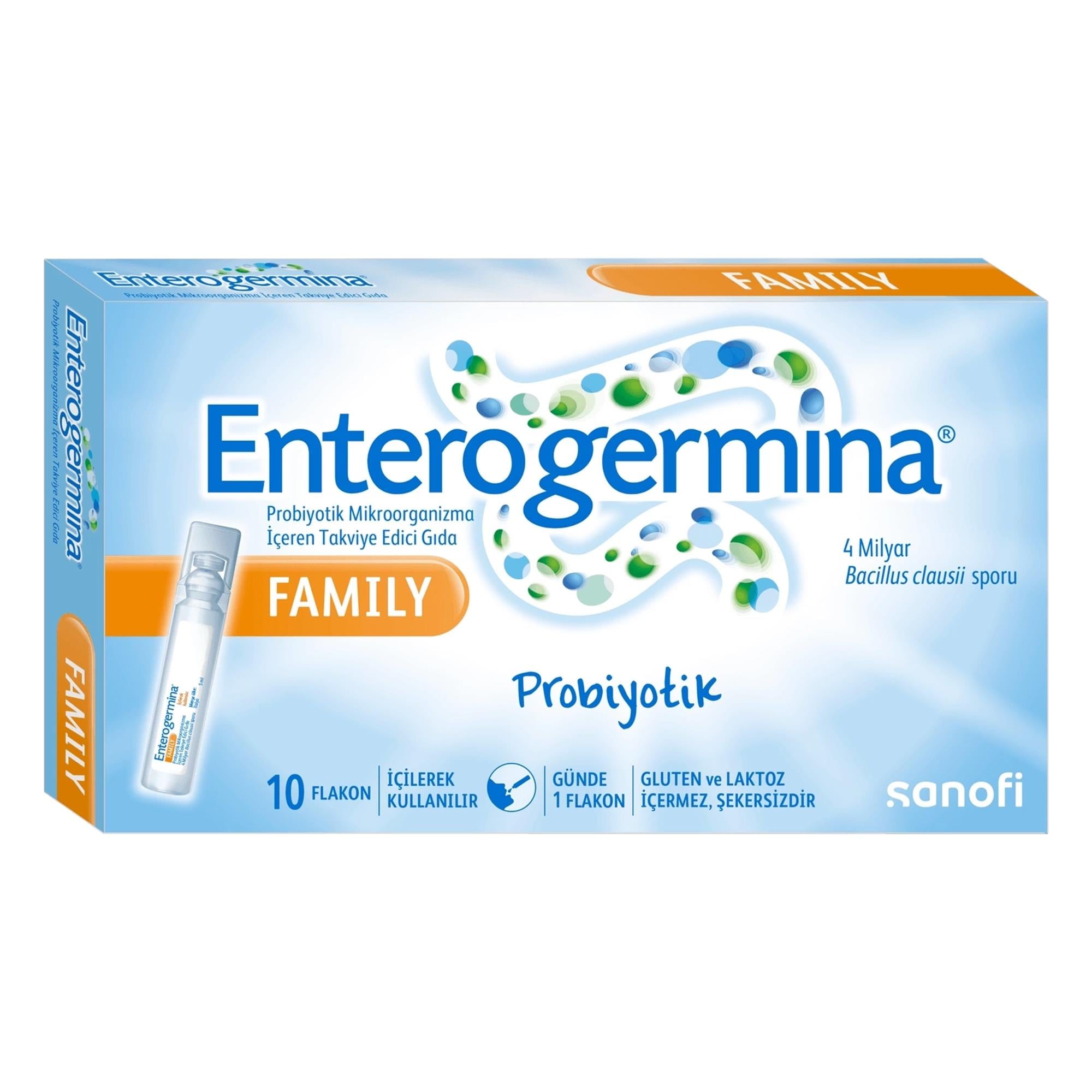 Enterogermina Family Probiyotik Mikroorganizma İçeren Takviye Edici Gıda 10 Flakon Fiyatları - Modern Eczane