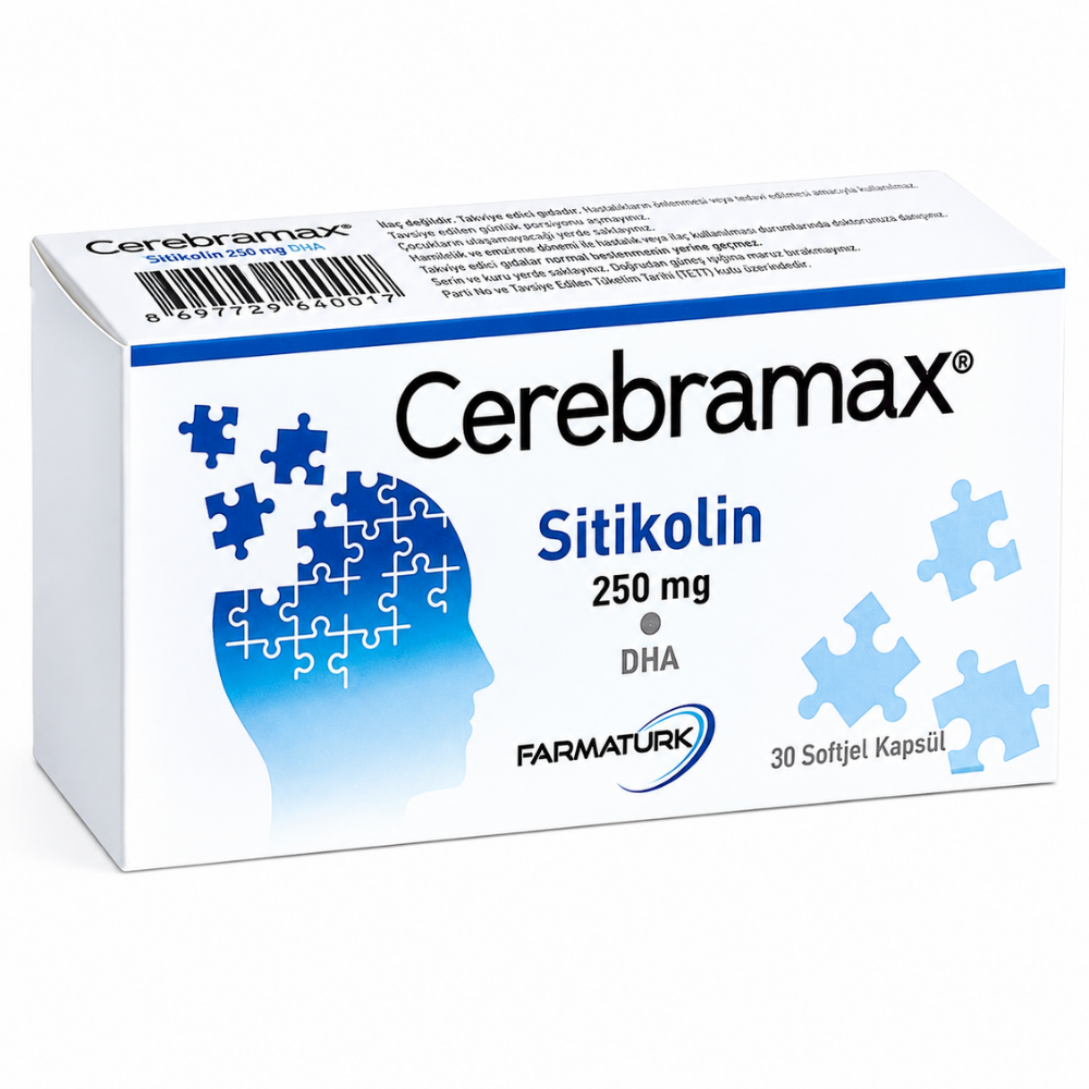 Farmatürk Cerebramax Softjel Kapsül 250 mg Sitikolin & Dha - Meyve Fiyatları - Modern Eczane