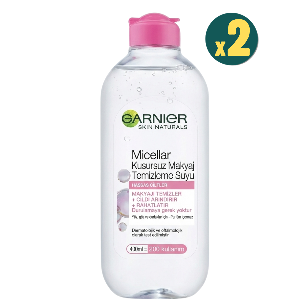  Garnier Micellar Kusursuz Makyaj Temizleme Suyu 400 ml 2 Adet Ürünleri ve Fiyatları - Modern Eczane