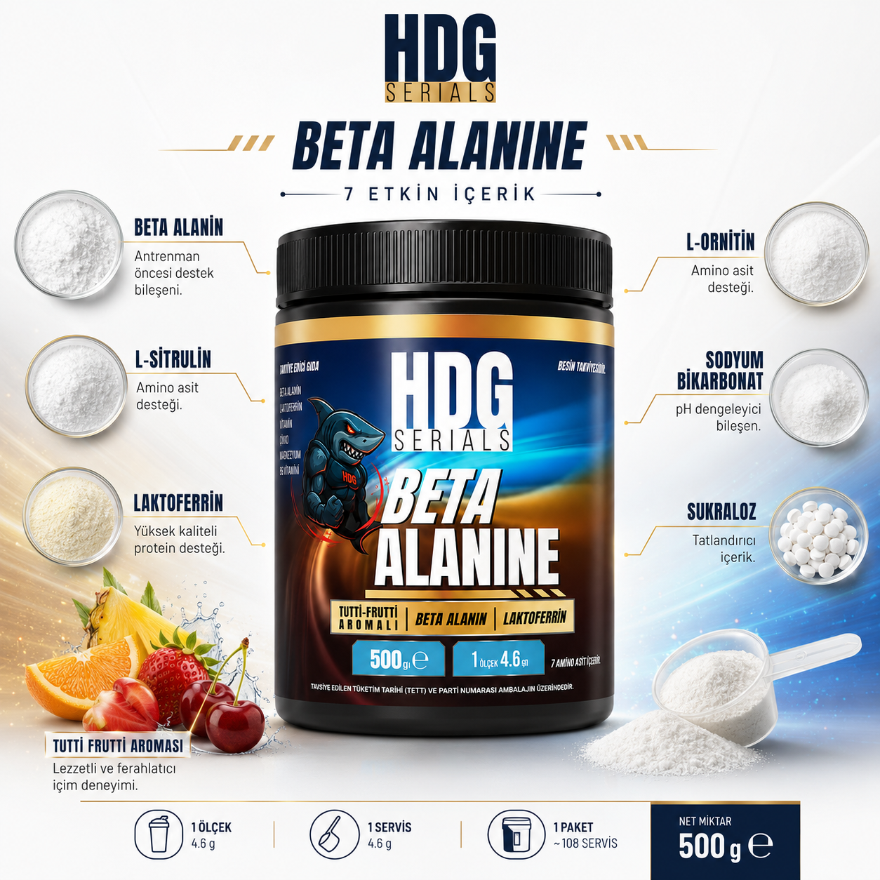 HDG Serials Beta Alanine 500 g Fiyatları - Modern Eczane