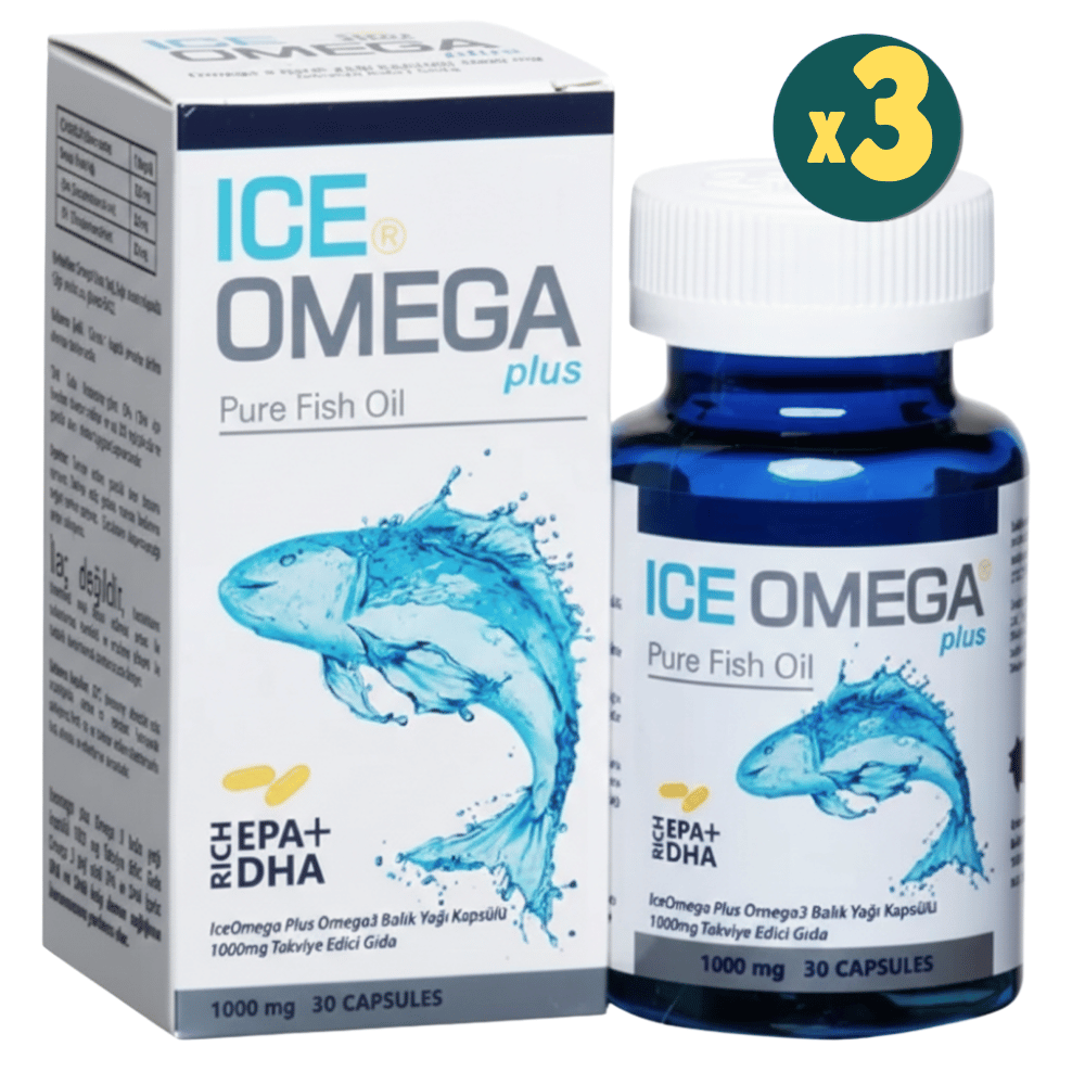 Ice Omega Plus Balık Yağı 1000 mg 30 Kapsül 3 Adet Fiyatları - Modern Eczane