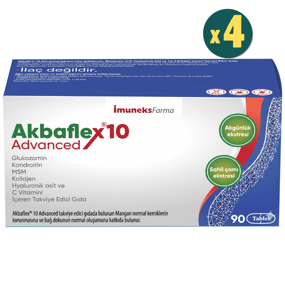 İmuneks Akbaflex10 Advanced 90 Tablet 4 Adet Fiyatları - Modern Eczane