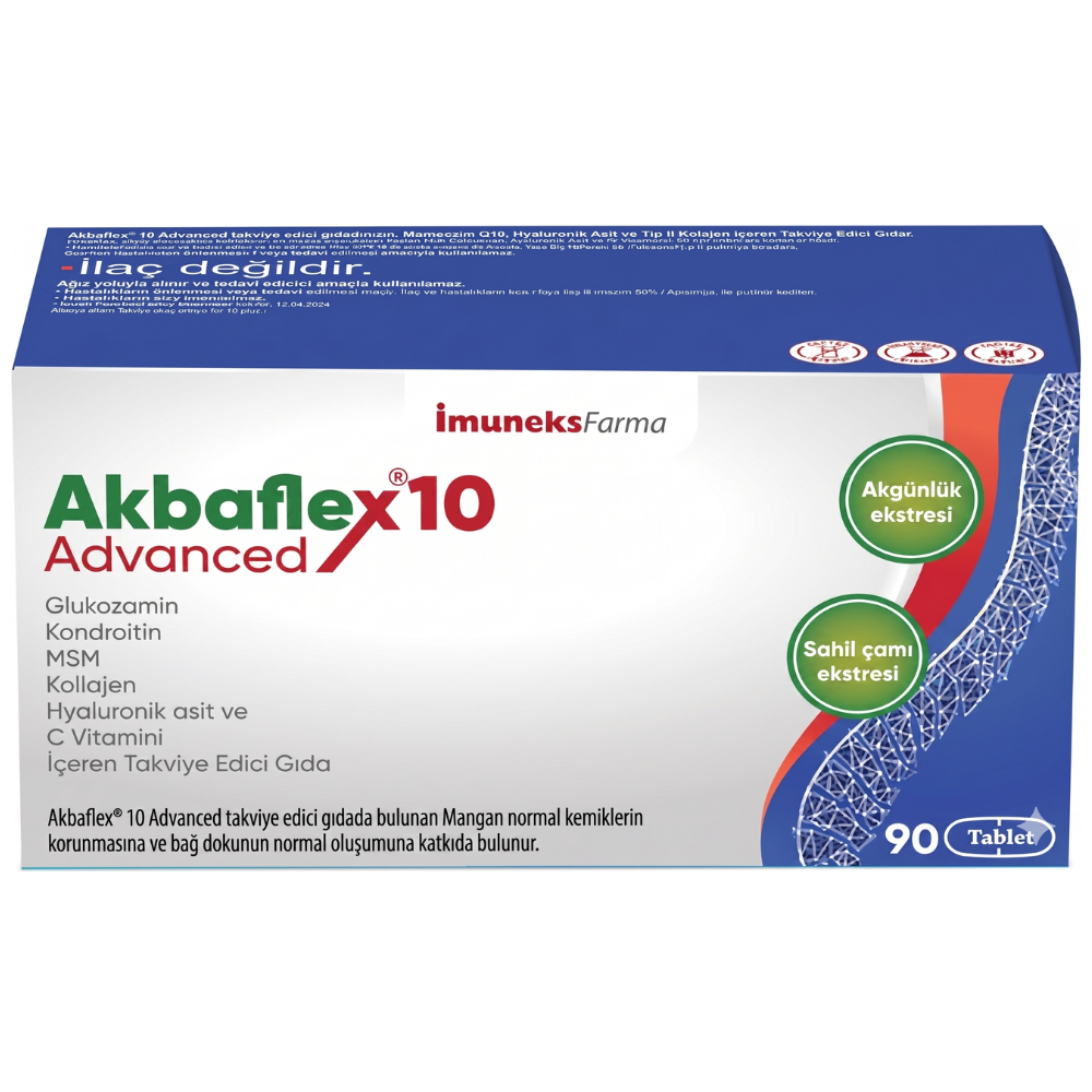 İmuneks Akbaflex10 Advanced 90 Tablet Fiyatları - Modern Eczane