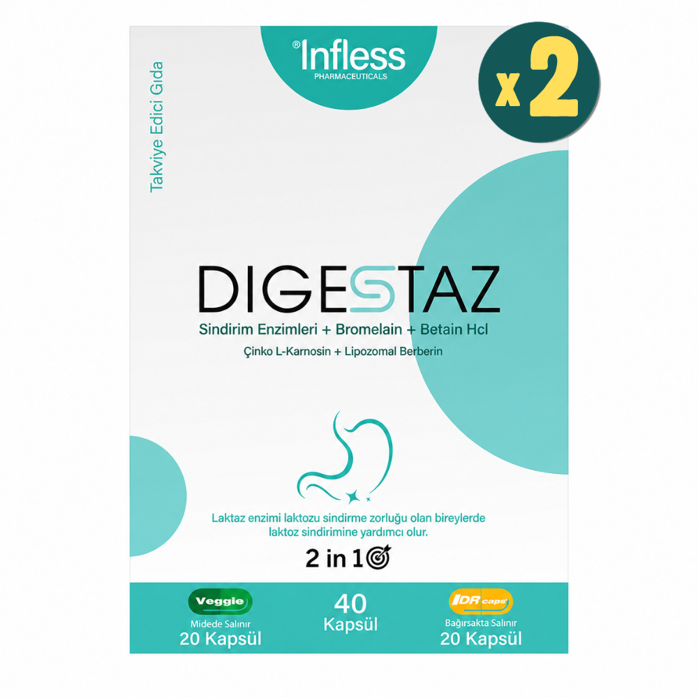 Infless Digestaz 40 Kapsül 2 Adet Fiyatları - Modern Eczane