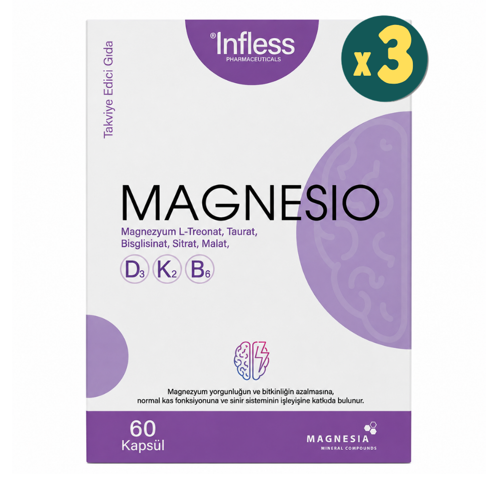 Infless Magnesio 60 Kapsül 3 Adet Fiyatları - Modern Eczane