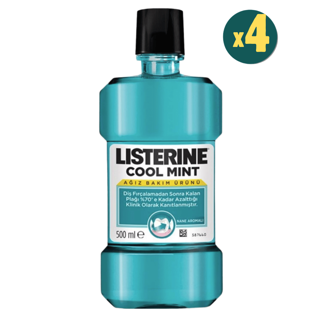 Listerine Cool Mint 500 ml 4 Adet Fiyatları - Modern Eczane