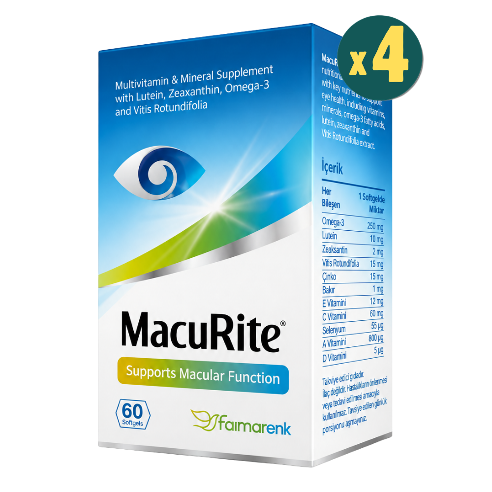 Macurite Lutein Zeaksantin 60 Kapsül 4 Adet Fiyatları - Modern Eczane
