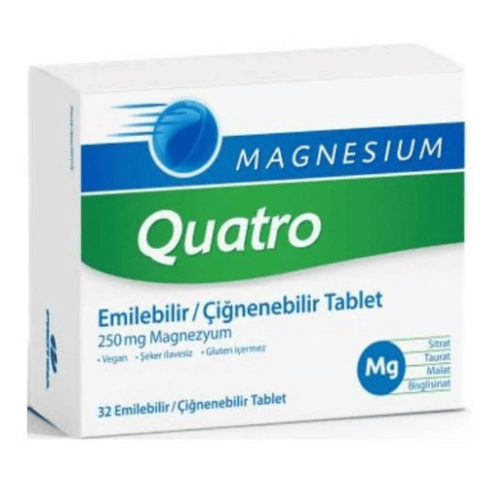 Magnesium Quatro 32 Çiğnenebilir Tablet Fiyatları - Modern Eczane
