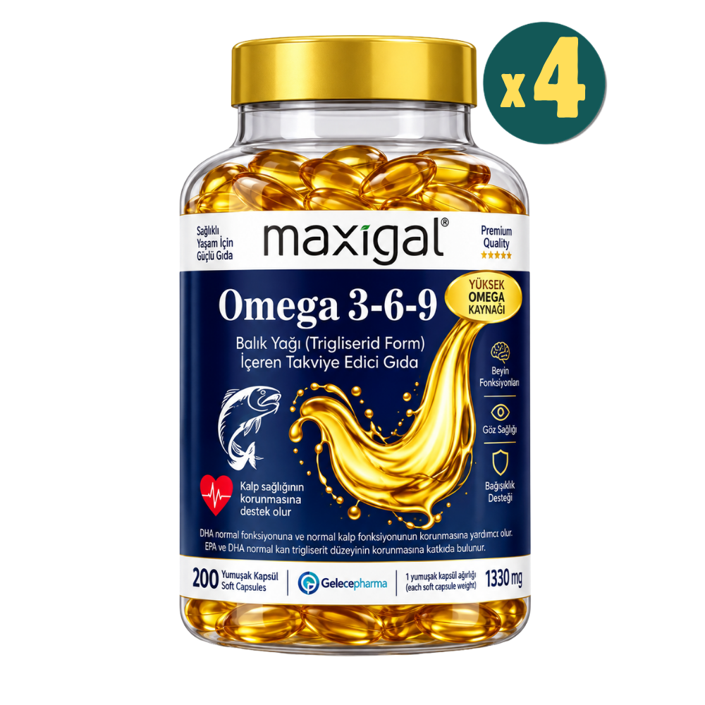 Maxigal Omega-3-6-9 200 Kapsül 4 Adet Fiyatları - Modern Eczane