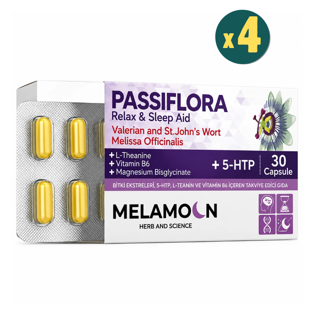 Melamoon Passiflora 5-HTP 30 Kapsül 4 Adet Fiyatları - Modern Eczane