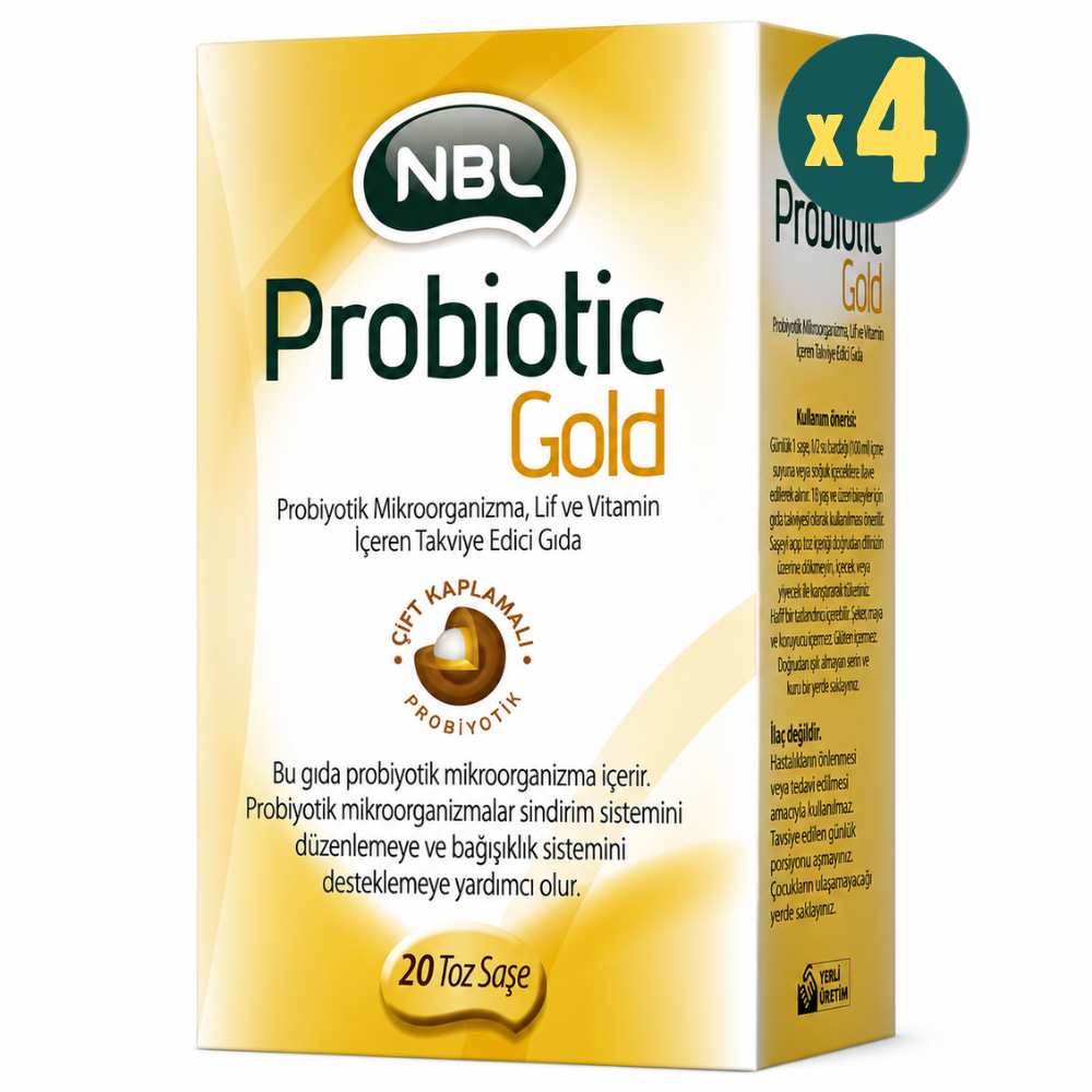 NBL Probiotic Gold 20 Stick Saşe 4 Adet Fiyatları - Modern Eczane
