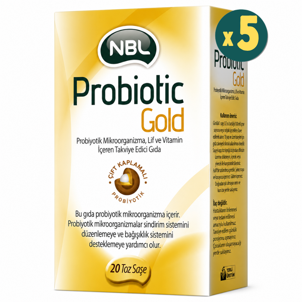 NBL Probiotic Gold 20 Stick Saşe 5 Adet Fiyatları - Modern Eczane