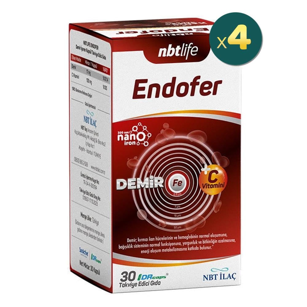 Nbt Life Endofer Takviye Edici Gıda 30 Kapsül 4 Adet Fiyatları - Modern Eczane
