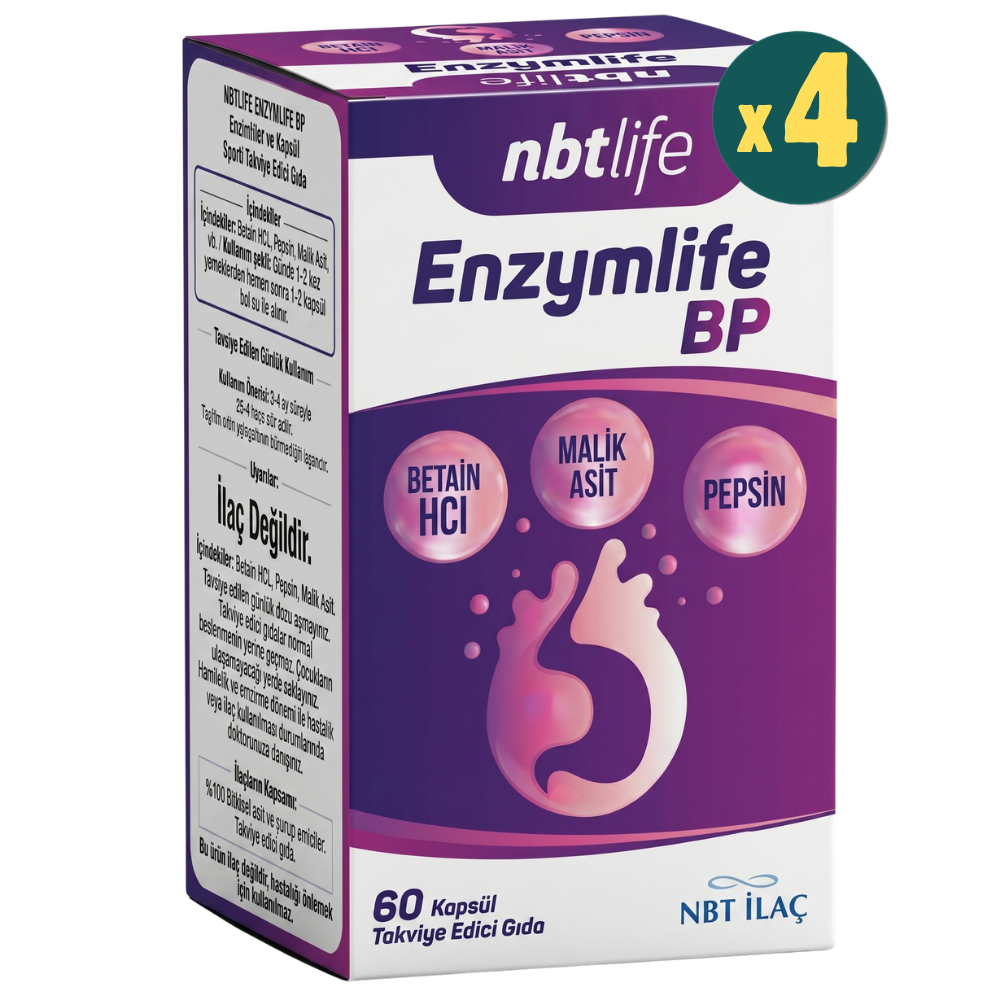 NBT Life Enzymlife BP 60 Kapsül 4 Adet Fiyatları - Modern Eczane
