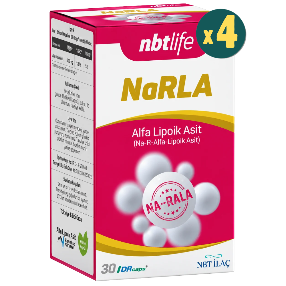 Nbt Life Narla Alfa Lipoik Asit 30 Kapsül 4 Adet Fiyatları - Modern Eczane