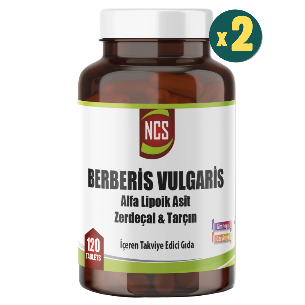 NCS Berberis Vulgaris Alfa Lipoik Asit Zerdeçal Tarçın 120 Tablet 2 Adet Fiyatları - Modern Eczane